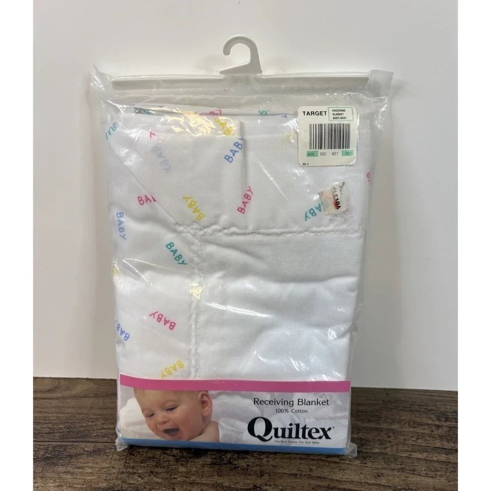 New Vintage Quiltex Baby Quilt Receiving Blanket Crib Nursery Bedding Decor